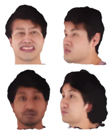 Teaser for i3DMM: Deep Implicit 3D Morphable Model of Human Heads
